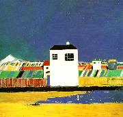 Kazimir Malevich, landscape with a white house